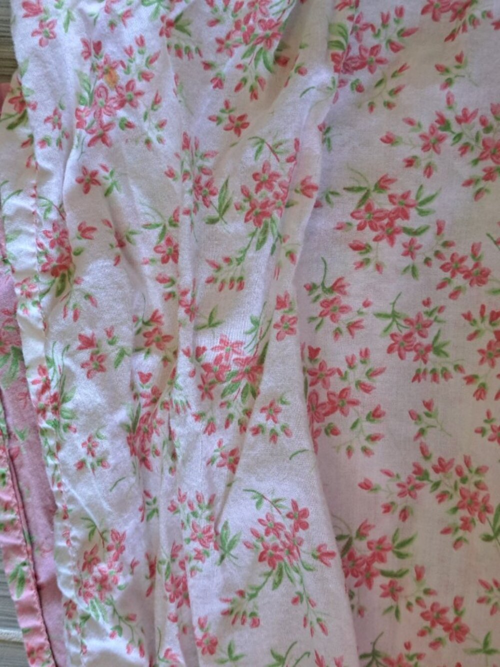 Corneloki Pink Floral Toddler Dress Ruffle Trim Button Size 2 Cotton Cottage - Picture 5 of 11